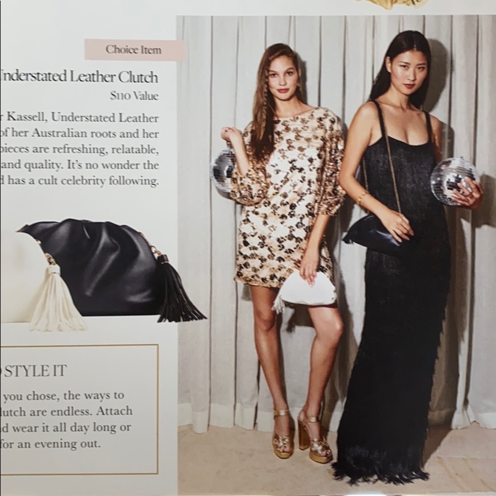 Understated leather clutch